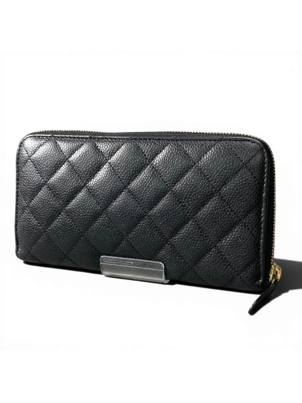 Chanel G9 Quilted Caviar Leather Wallet Black